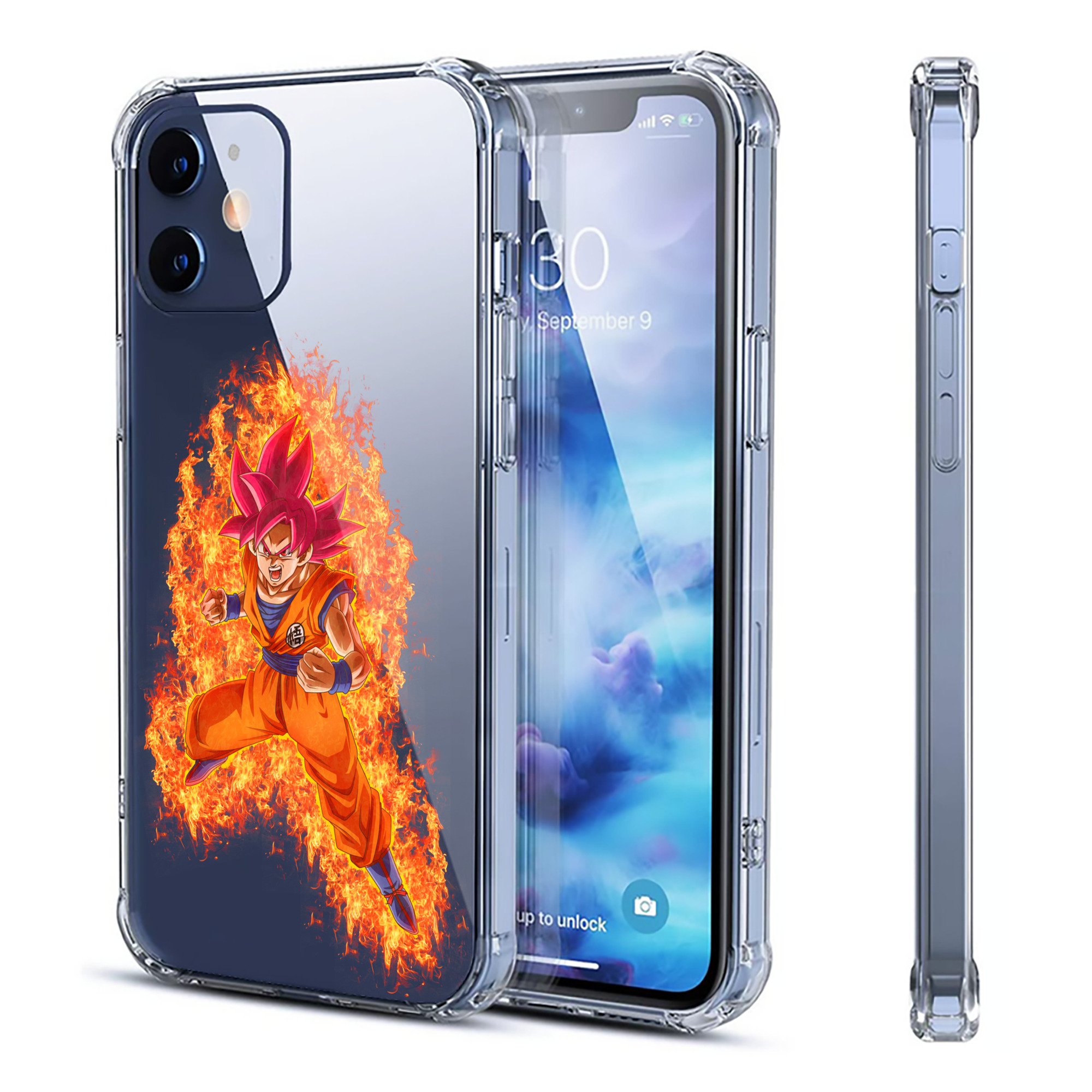 （画像用） ドラゴンボール 孫悟空（そん ごくう）Son Goku カカロット DRAGON BALL Kakarotto 【iPhone 12シリーズ対応】透明スマホケース（クリアソフトケース）